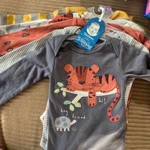 Geber Long Sleeve Onesies, 5 pack